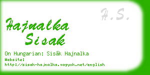 hajnalka sisak business card